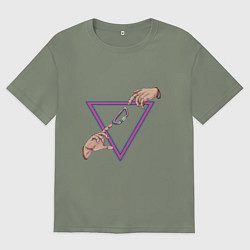 Футболка оверсайз женская Идеальное прикосновение, цвет: авокадо