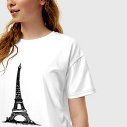 Футболка оверсайз женская Paris, цвет: белый — фото 2