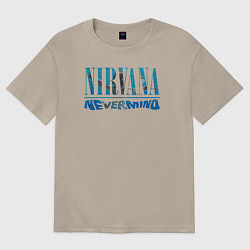 Футболка оверсайз женская Nirvana Нирвана Рок Rock, цвет: миндальный