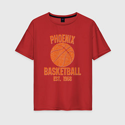 Футболка оверсайз женская Phoenix Basketball, цвет: красный