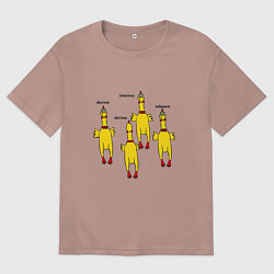 Футболка оверсайз женская Dorime interimo adapare dorime дориме и орущая рез, цвет: пыльно-розовый