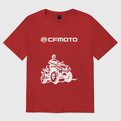 Футболка оверсайз женская CFmoto СФ мото КВАДРОЦИКЛ, цвет: красный