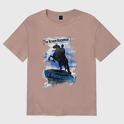 Футболка оверсайз женская The Bronze Horseman, цвет: пыльно-розовый