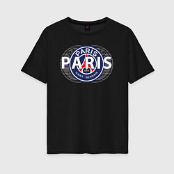 Футболка оверсайз женская PSG Core Wordmark Graphic New 202223, цвет: черный