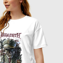 Футболка оверсайз женская Megadeth Мегадеф Z, цвет: белый — фото 2