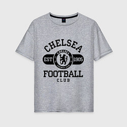 Футболка оверсайз женская Chelsea Football Club, цвет: меланж