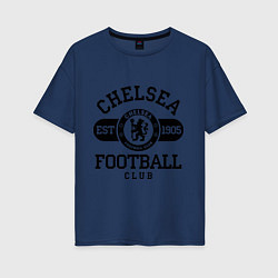 Футболка оверсайз женская Chelsea Football Club, цвет: тёмно-синий