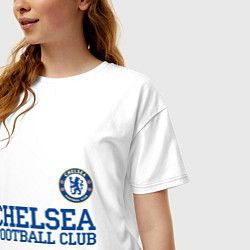 Футболка оверсайз женская Chelsea FC: Blue цвета белый — фото 2