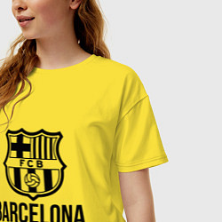 Футболка оверсайз женская Barcelona FC, цвет: желтый — фото 2