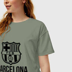 Футболка оверсайз женская Barcelona FC, цвет: авокадо — фото 2