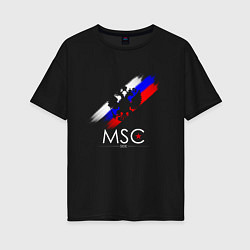 Футболка оверсайз женская Russia Our Side New 202223, цвет: черный