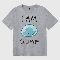 Футболка оверсайз женская I AM SLIME, цвет: меланж