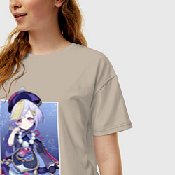 Футболка оверсайз женская ЦИ ЦИ QI QI ГЕНШИН, цвет: миндальный — фото 2