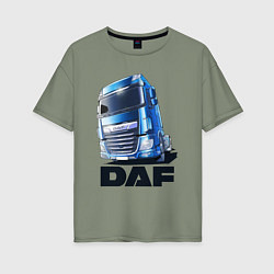 Футболка оверсайз женская Daf Truck, цвет: авокадо