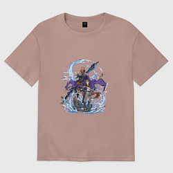 Футболка оверсайз женская Тарталья в деле, цвет: пыльно-розовый