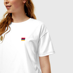 Футболка оверсайз женская Армения Символика, цвет: белый — фото 2