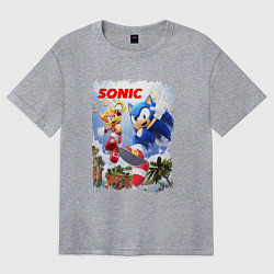 Футболка оверсайз женская SONIC СОНИК Z, цвет: меланж