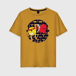 Футболка оверсайз женская Pac-Man, цвет: горчичный