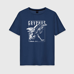 Футболка оверсайз женская Gryphus Грифон, цвет: тёмно-синий