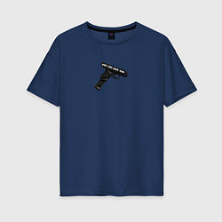 Футболка оверсайз женская Glock-18, цвет: тёмно-синий