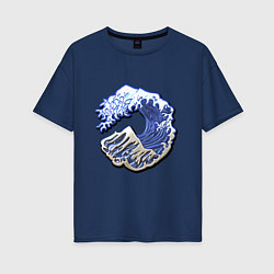Футболка оверсайз женская Great Wave, цвет: тёмно-синий