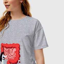 Футболка оверсайз женская Мой внутренний мир, цвет: меланж — фото 2