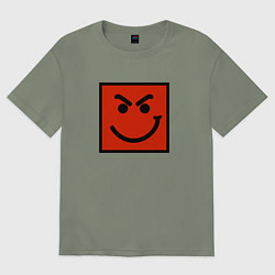Футболка оверсайз женская BON JOVI HAVE A NICE DAY SMILE LOGO, цвет: авокадо