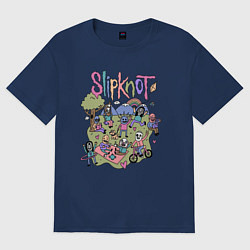 Футболка оверсайз женская SLIPKNOT, цвет: тёмно-синий