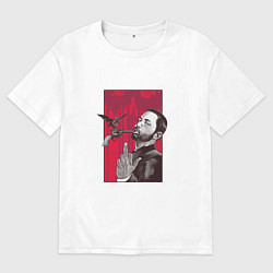 Футболка оверсайз женская Эминем, цвет: белый