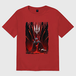 Футболка оверсайз женская WITCHER ВЕДЬМАК Z, цвет: красный