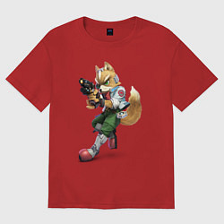 Футболка оверсайз женская Fox 1, цвет: красный