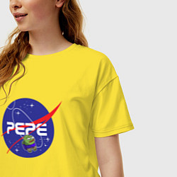 Футболка оверсайз женская Pepe Pepe space Nasa, цвет: желтый — фото 2
