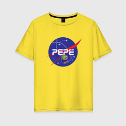 Женская футболка оверсайз Pepe Pepe space Nasa