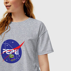 Футболка оверсайз женская Pepe Pepe space Nasa, цвет: меланж — фото 2