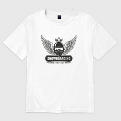 Футболка оверсайз женская SHEREGESH SNOWBOARDING, цвет: белый
