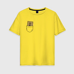 Футболка оверсайз женская Приглашение в Игру Кальмара, цвет: желтый