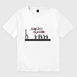 Футболка оверсайз женская Красный свет Зелёный свет Squid Game, цвет: белый