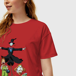 Футболка оверсайз женская TurnipHead, цвет: красный — фото 2