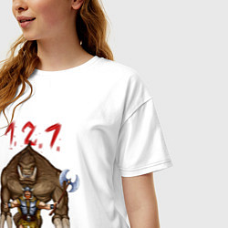 Футболка оверсайз женская Разнос на 121, цвет: белый — фото 2