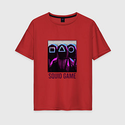 Футболка оверсайз женская Squid Game Band, цвет: красный
