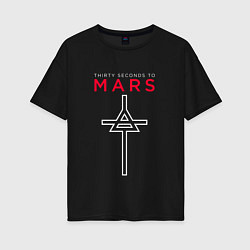 Женская футболка оверсайз 30 Seconds To Mars, logo