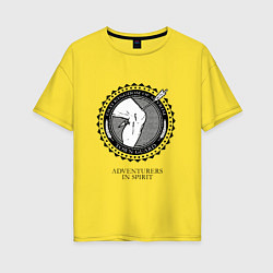 Футболка оверсайз женская Клуб любителей приключений, цвет: желтый