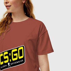 Футболка оверсайз женская CS:GO Новая эра, цвет: кирпичный — фото 2