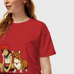 Футболка оверсайз женская Эйн & Эд, цвет: красный — фото 2