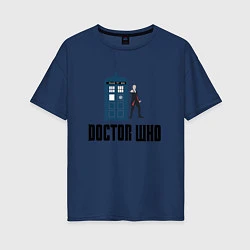 Футболка оверсайз женская Доктор кто 12, цвет: тёмно-синий