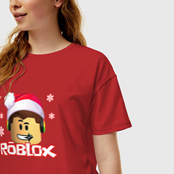 Футболка оверсайз женская ROBLOX НОВЫЙ ГОД 2022, цвет: красный — фото 2