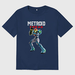 Футболка оверсайз женская САМУС АРАН Metroid Dread, цвет: тёмно-синий