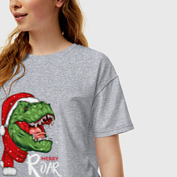 Футболка оверсайз женская T-rex Merry Roar, цвет: меланж — фото 2