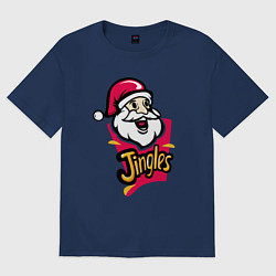 Футболка оверсайз женская Santa Jingles, цвет: тёмно-синий