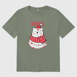 Женская футболка оверсайз Family Mama Bear